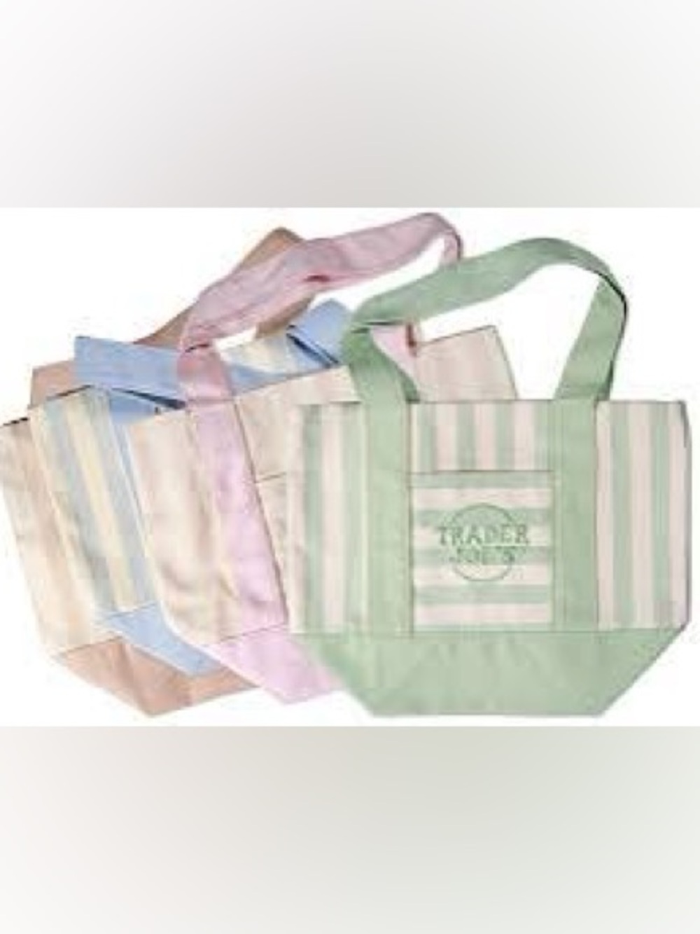 Trader Joe's Mini Striped
Canvas Tote Bags (Set of 4)